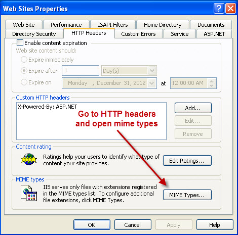 iis 6 mime-type example 1
