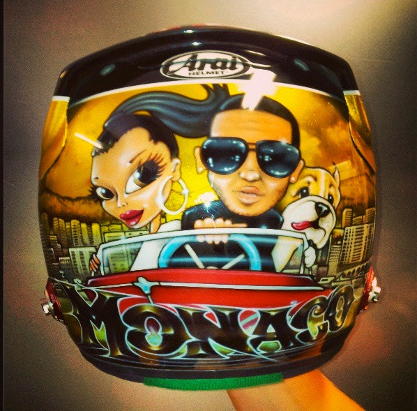 Lewis Hamiltons Helmet for Monoco 2013